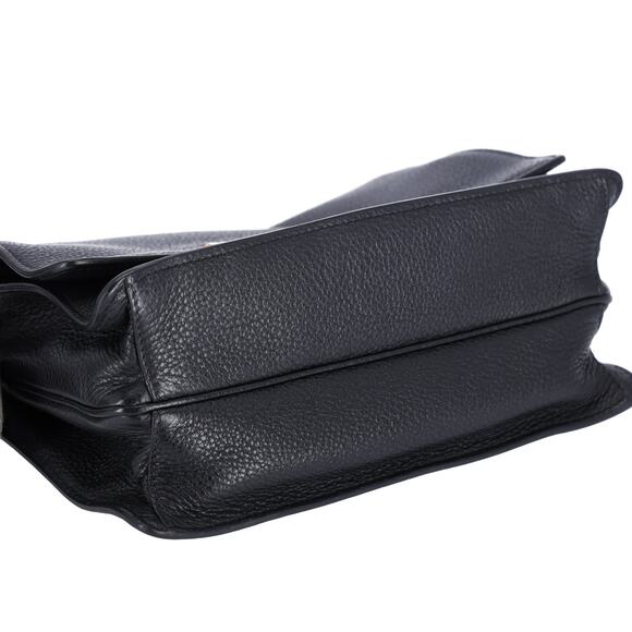 PRADA Vitello Daino Flap Crossbody Bag Black Leather - Picture 9 of 11